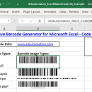 Excel Code 128 Barcode Generator screenshot