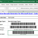 Excel Code 39 Barcode Generator screenshot