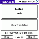 LingvoSoft FlashCards German <-> Turkish for Palm OS screenshot