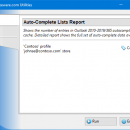 Auto-Complete Lists Report for Outlook screenshot