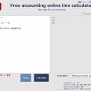 Free accounting online line calculator screenshot