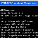 mini PDF to Image Converter Command Line screenshot