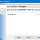 Auto-Complete Files Report screenshot