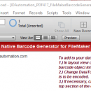 Filemaker PDF417 Generator screenshot