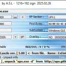 ExEinfo PE Win32 bit identifier screenshot