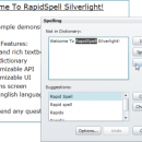 RapidSpell Silverlight screenshot