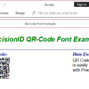 PrecisionID QR-Code Barcode Fonts screenshot