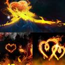 Burning Hearts Animated Wallpaper screenshot