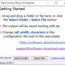 Batch Convert Xlsx to Txt Software screenshot