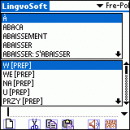 LingvoSoft Dictionary French <-> Polish for Palm OS screenshot