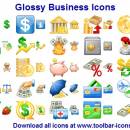 Glossy Business Icon Set screenshot
