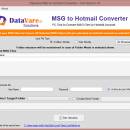 Datavare MSG to Hotmail Converter screenshot