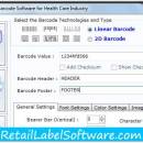 Healthcare Barcode Label Software screenshot