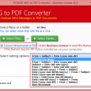 Outlook Converting Email to PDF screenshot