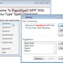 RapidSpell WPF screenshot