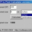 Mihov DPI to Pixel Calculator screenshot