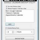 Google Calendar Backup Utility screenshot