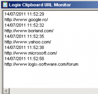 Logix Clipboard URL Monitor screenshot