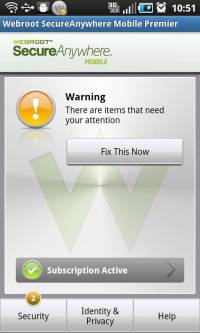 Webroot SecureAnywhere Premiere for Android screenshot