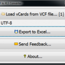 VCF to XLS Converter screenshot
