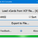 VCF to XLS Converter screenshot