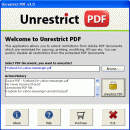 Unrestrict PDF Password screenshot