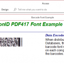 PrecisionID PDF417 Barcode Fonts screenshot