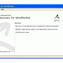 Recovery for WordPerfect screenshot