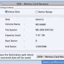 Mac Data Card Recovery screenshot