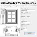 WDMA Standard Window Sizing Tool screenshot