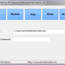 Atom TechSoft PST Password Recovery screenshot