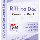 RTF TO DOC Converter Batch screenshot