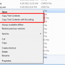 Copy Text Contents screenshot