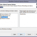 BackRex Outlook Express Backup screenshot