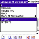 LingvoSoft Talking Dictionary English <-> Swedish for Palm OS screenshot