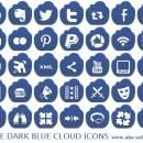 Free Dark Blue Cloud Icons screenshot