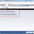 Lotus Notes Emails to Exchange Archive screenshot