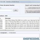 SMS Software for Blackberry screenshot