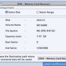 Mac Memory Card Recovery screenshot