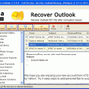 Restore PST into Outlook screenshot