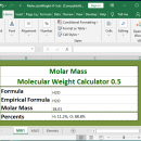 Molar Mass / Molecular Weight Calculator screenshot