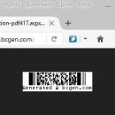 ASPX PDF417 Barcode Script screenshot