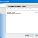 Duplicate Attachments Report for Outlook screenshot