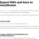 C# Export PDFs and Save to MemoryStream screenshot