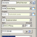 Employee Project Clock screenshot