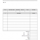 Blank Service Invoicing Template screenshot