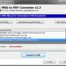 Outlook MSG to PDF Converter screenshot