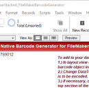 Filemaker GS1 DataBar Generator screenshot