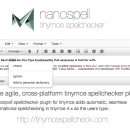 NanoSpell TinyMce SpellChecker Plugin screenshot