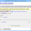 EML files to Zimbra conversion screenshot